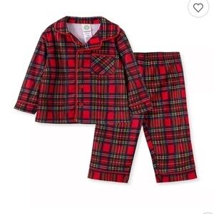 2-PIECE Plaid Coat Pajamas Set with socks